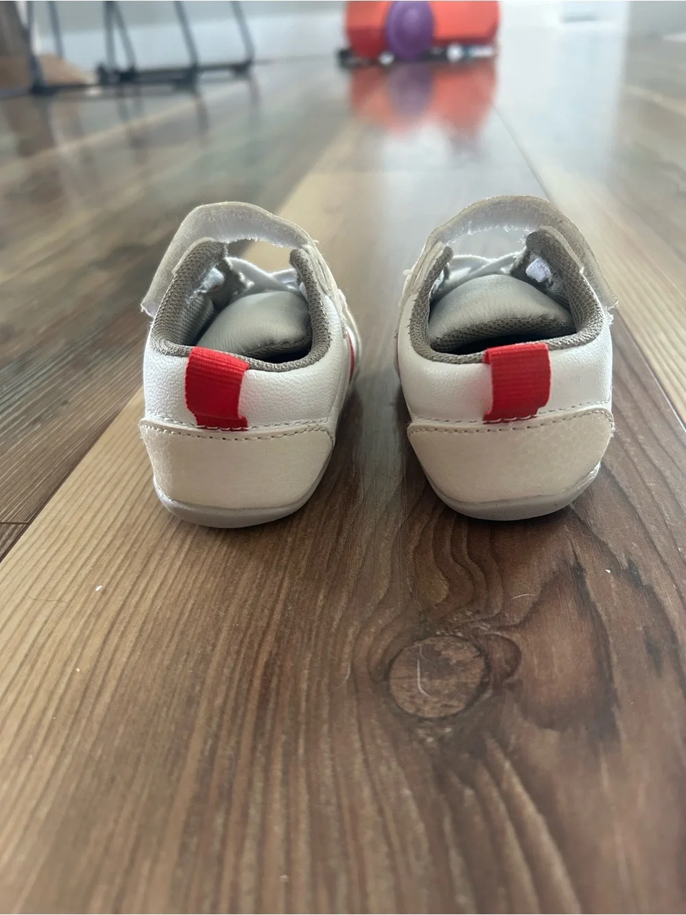 See Kai Run White and Red Baby First Walker Sneakers Shoes